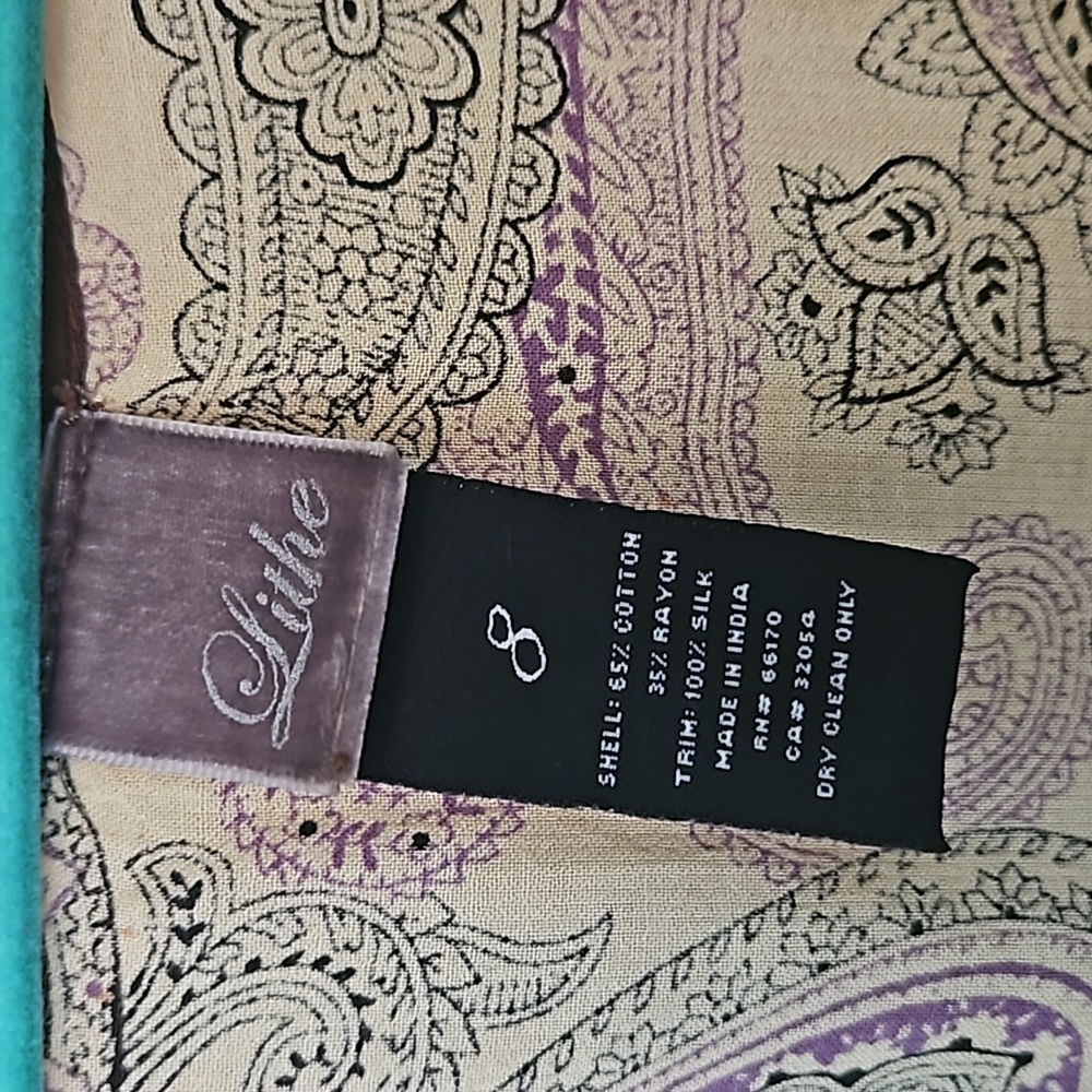 Anthropologie Lithe Embroidered Floral Top Shirt sz 8 - Picture 3 of 6